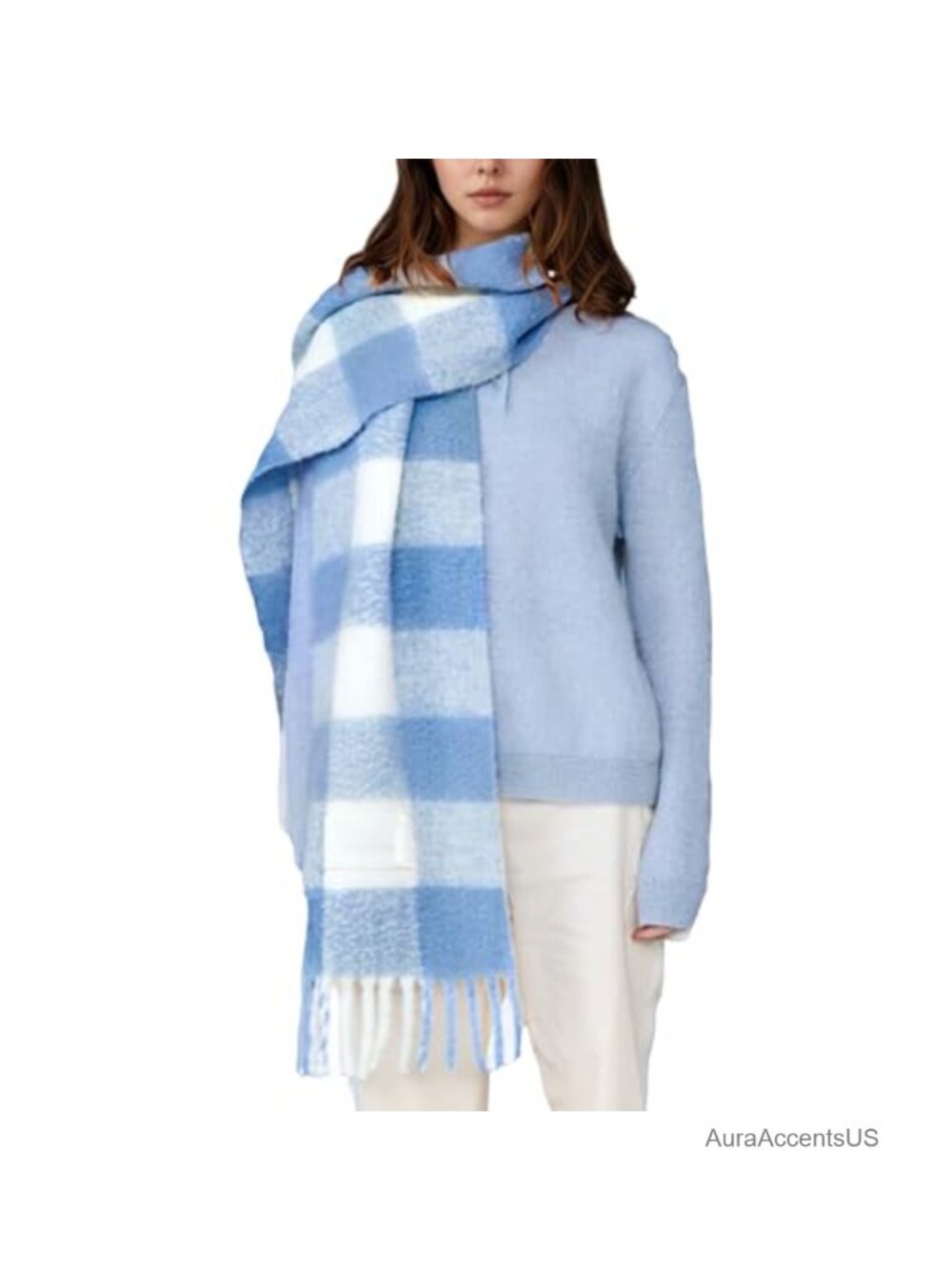 Women's Chunky Knit Winter Scarf Oversized Blanket Wrap Shawl 100% Acrylic